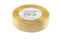 Wstążka satynowa 25mmx32m złota Brewis